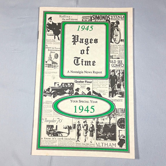 Other - 1945 Pages of Time Nostalgia News Report Booklet Birthday Gift Year Born History